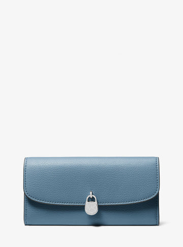 Hamilton Large Leather Continental Wallet Cornflower Cornflower