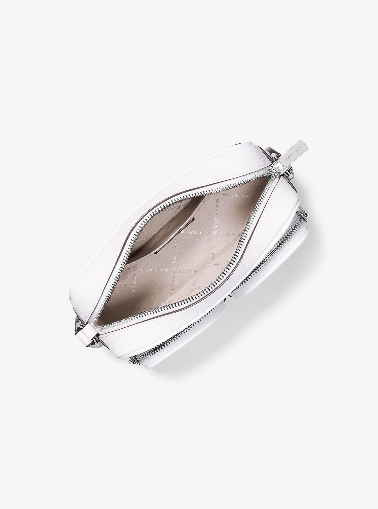 Jet Set Leather Medium Crossbody Bag with Case for Apple Airpods Pro® Optic White Optic White