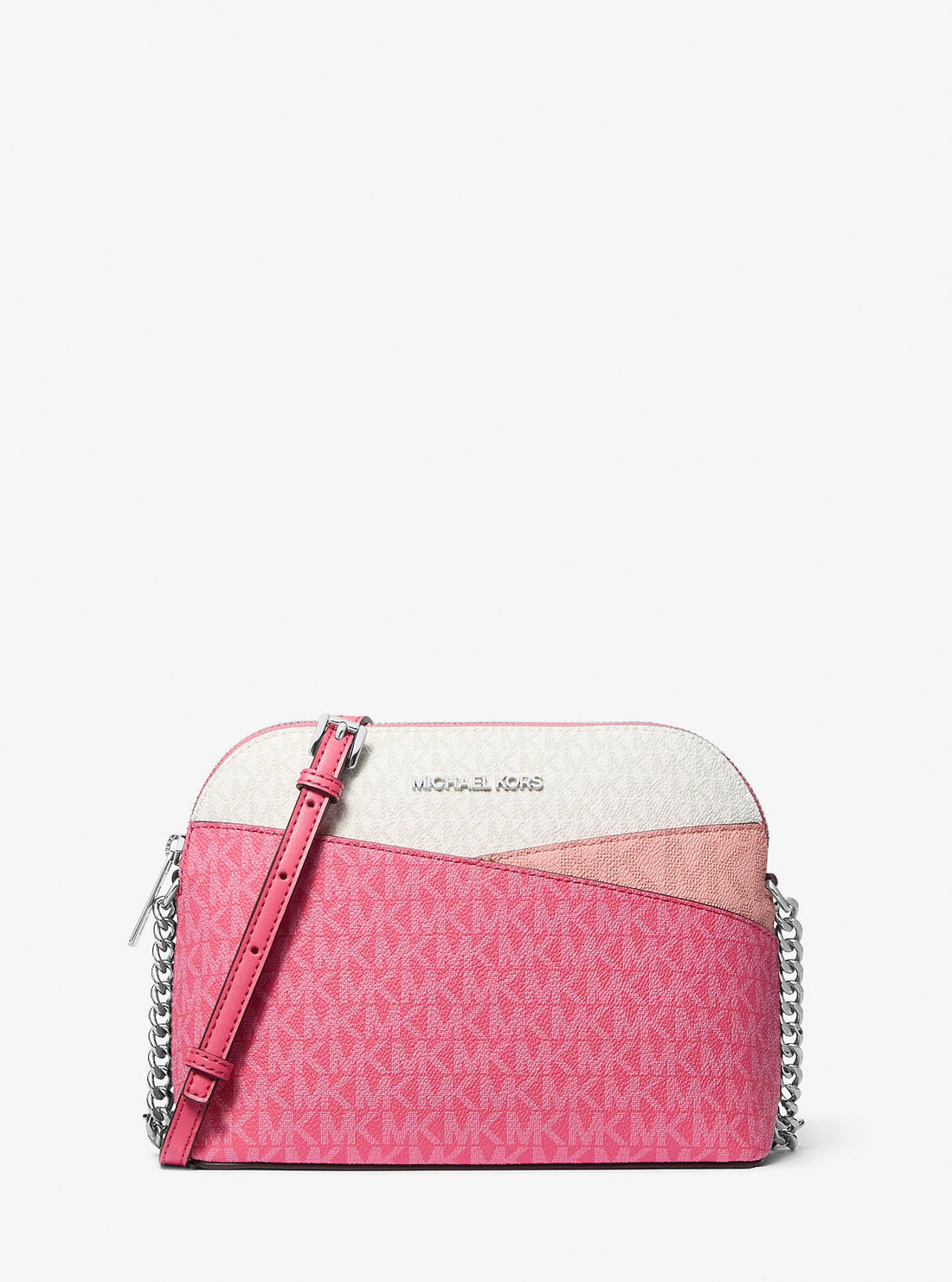 Jet Set Travel Color-Block Signature Logo Crossbody Bag Hibiscus Hibiscus