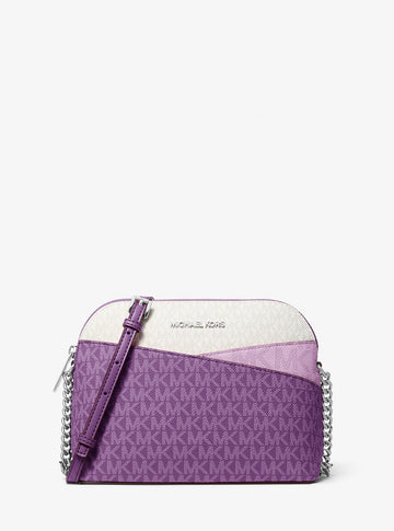Jet Set Travel Color-Block Signature Logo Crossbody Bag Dark Purple Ml Dark Purple Ml