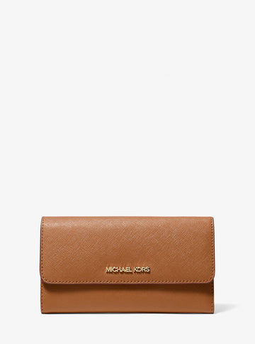 Jet Set Travel Crossgrain Leather Tri-Fold Wallet Luggage Luggage