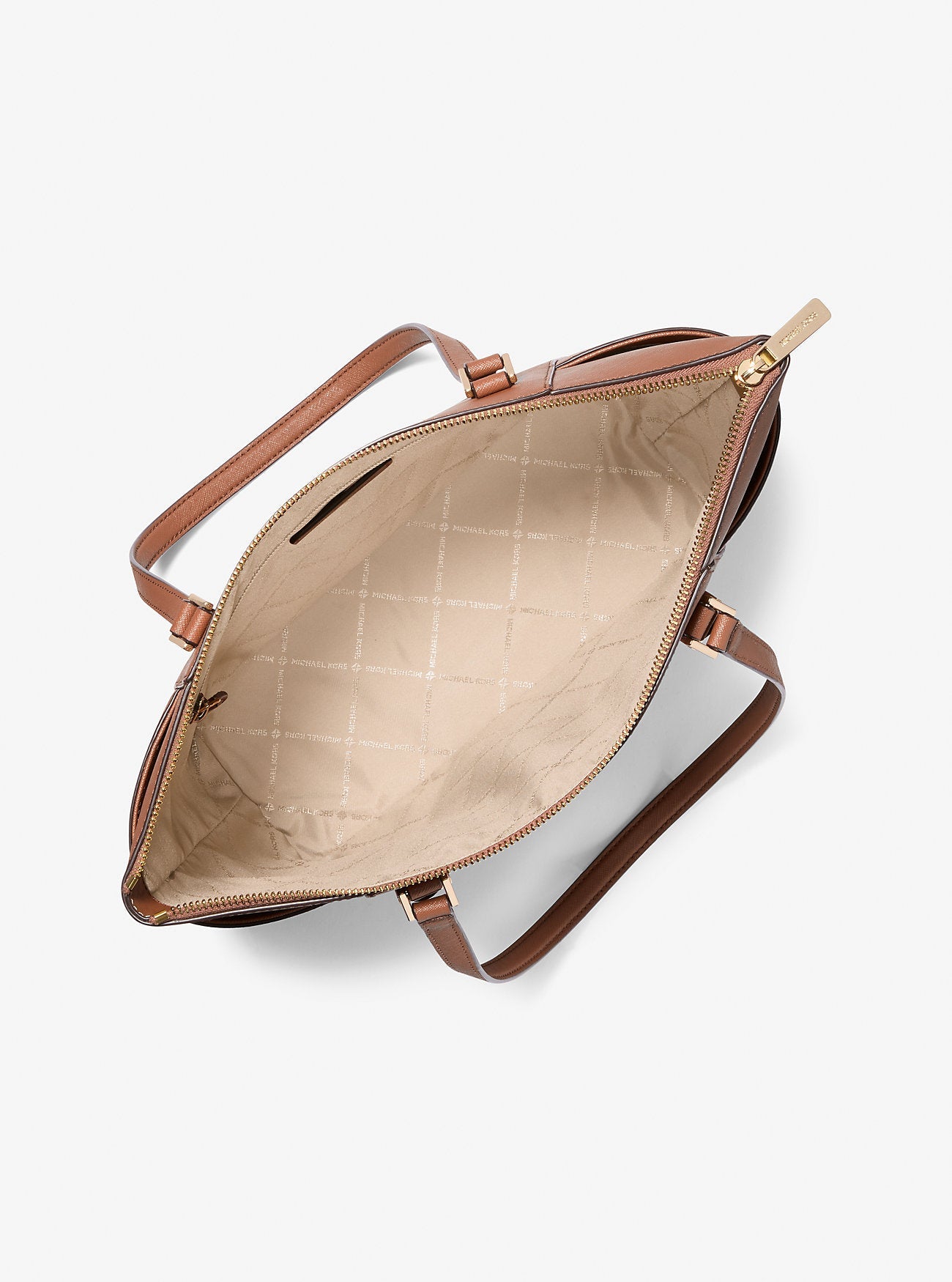 Charlotte Large Saffiano Leather Top-Zip Tote Bag Luggage Luggage