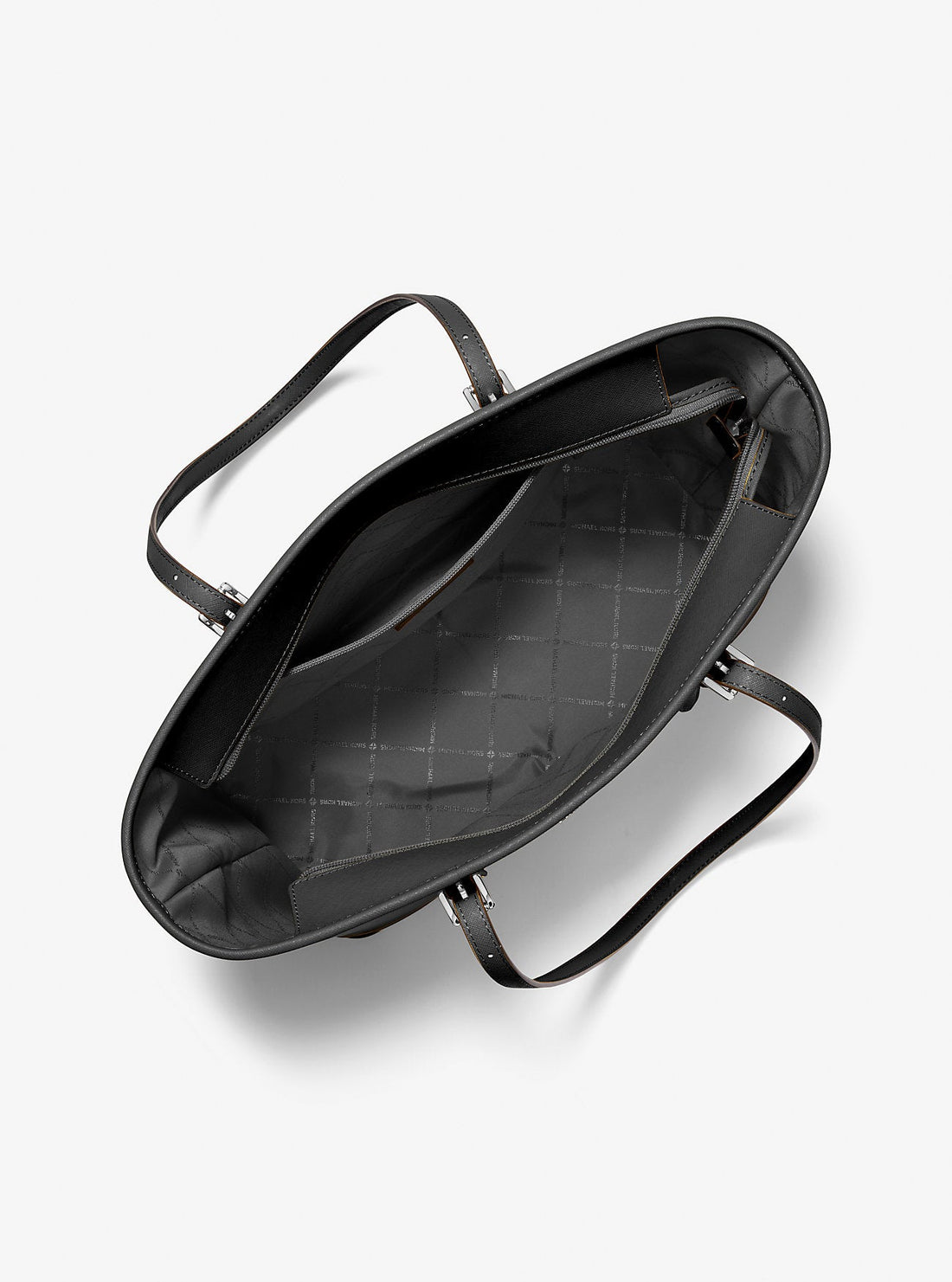 Jet Set Travel Large Saffiano Leather Tote Bag Black Black