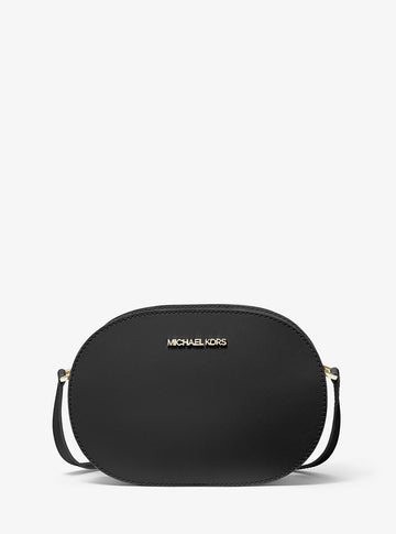 Jet Set Travel Medium Saffiano Leather Crossbody Bag Black Black