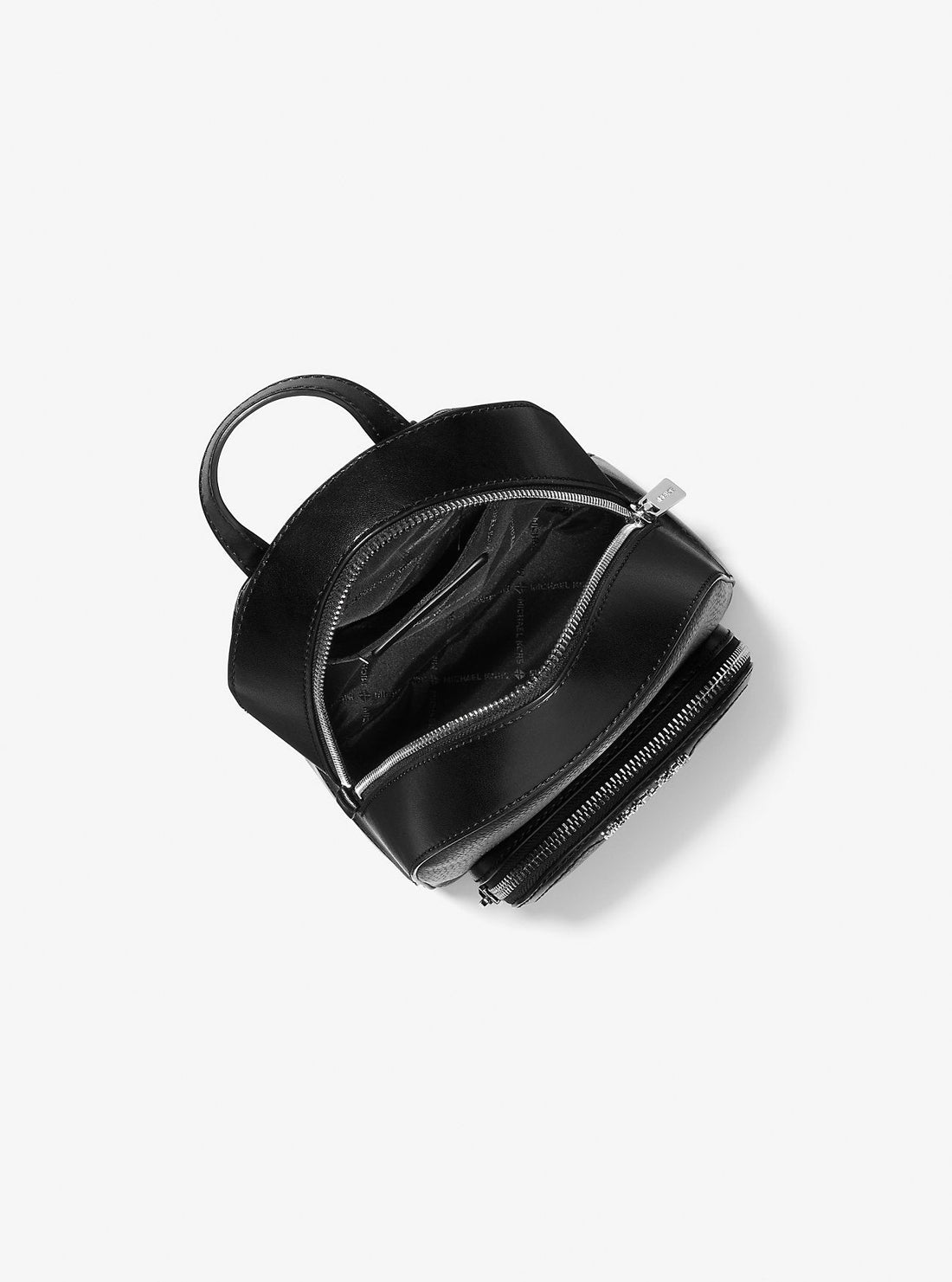 Jaycee Extra-Small Pebbled Leather Convertible Backpack Black Black