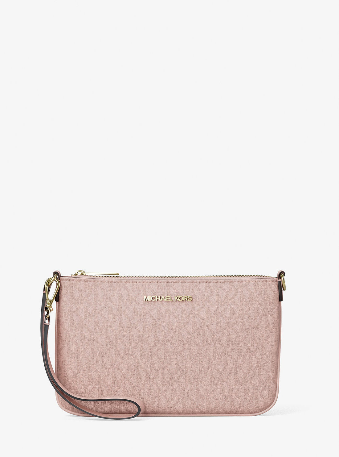 Jet Set Small Signature Logo Convertible Wristlet Powder Blush Powder Blush
