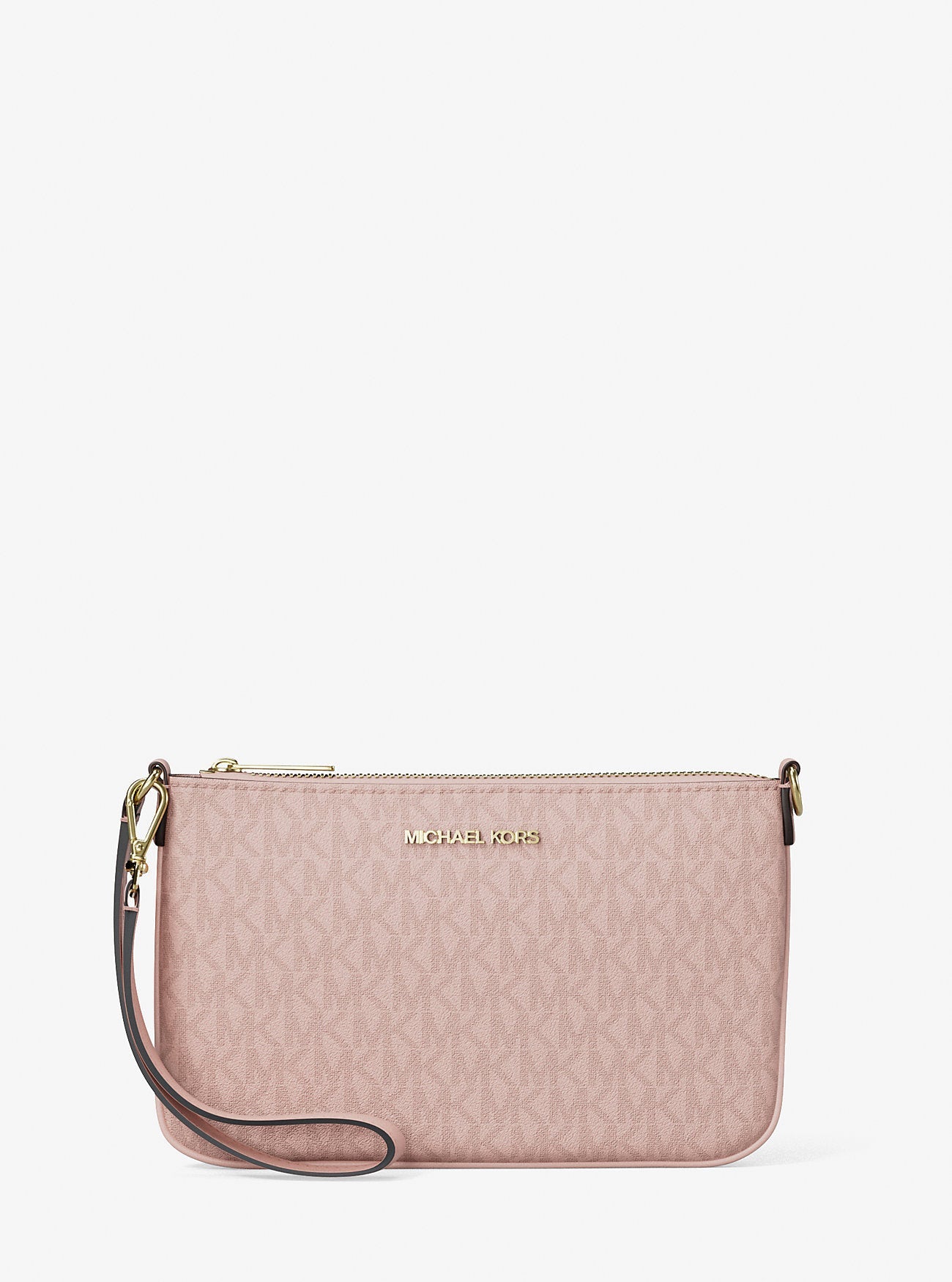 Jet Set Small Signature Logo Convertible Wristlet Powder Blush Powder Blush