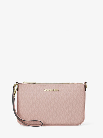 Jet Set Small Signature Logo Convertible Wristlet Powder Blush Powder Blush