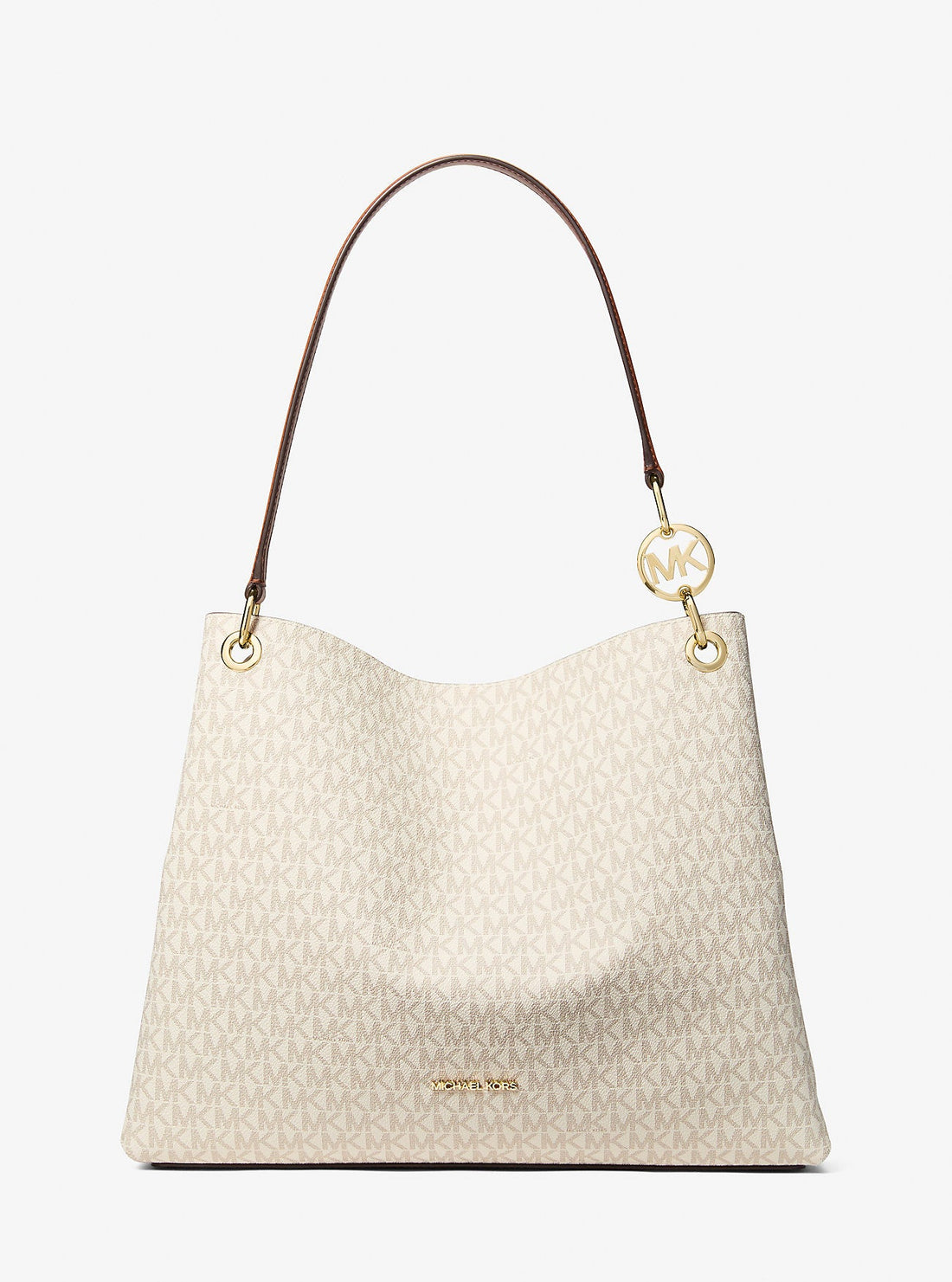 Christina Large Signature Logo Shoulder Bag Vanilla Vanilla