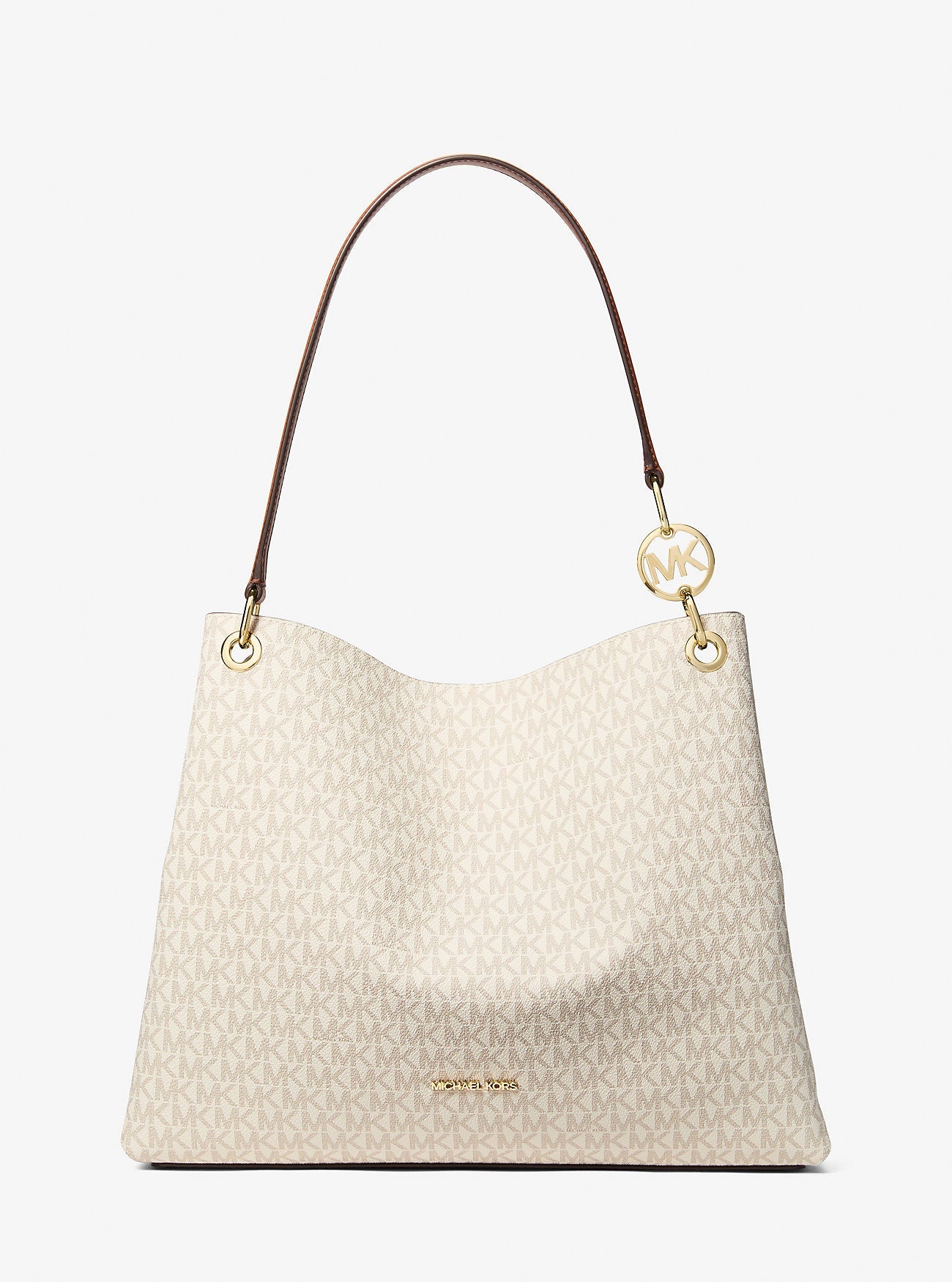 Christina Large Signature Logo Shoulder Bag Vanilla Vanilla