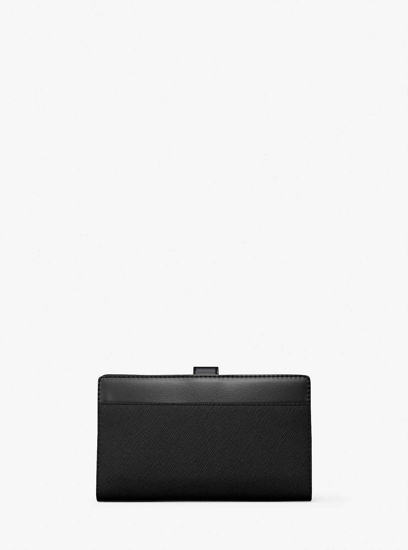 Greenwich Medium Saffiano Leather Wallet Black Black