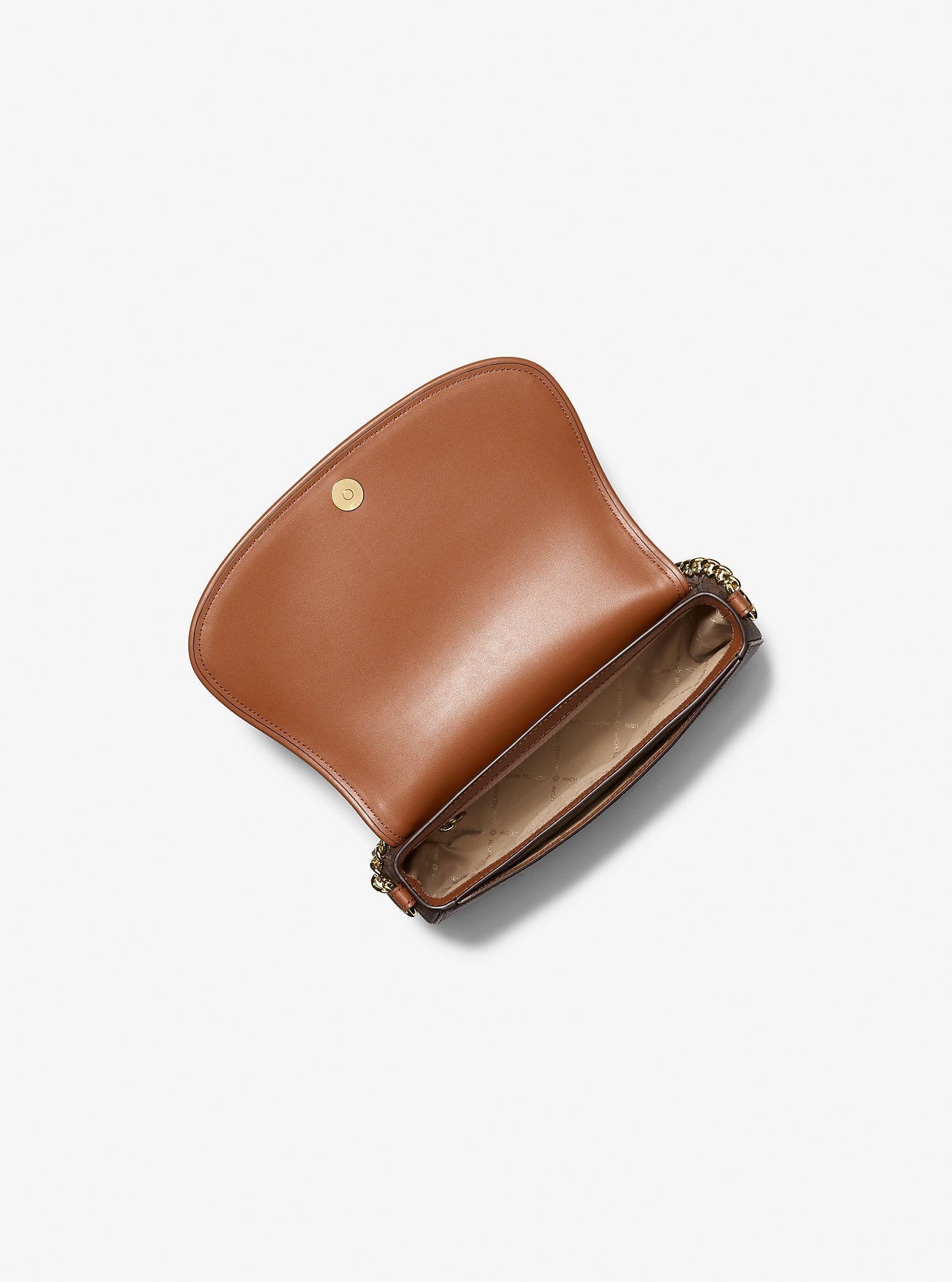 Mila Medium Signature Logo Messenger Bag Brown Brown