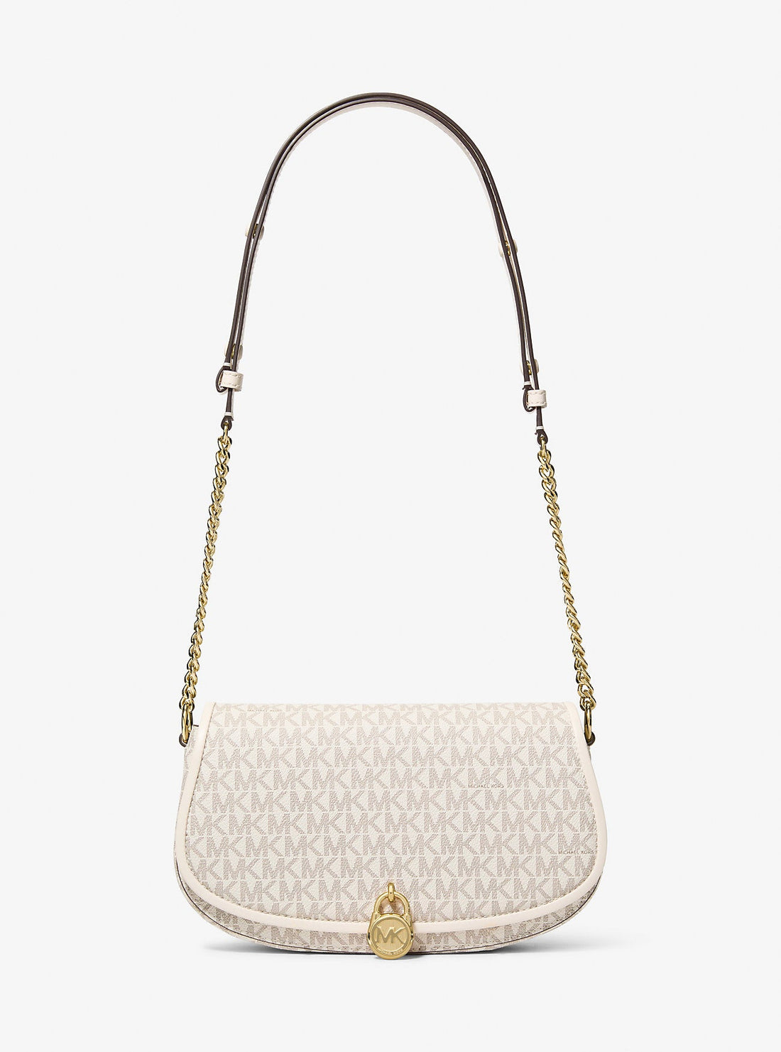 Mila Medium Signature Logo Messenger Bag Lt Crm Multi Lt Crm Multi