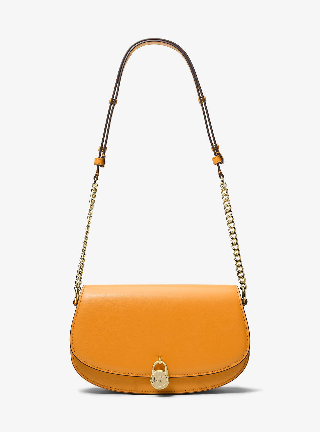 Mila Medium Leather Messenger Bag Pop Orange Pop Orange