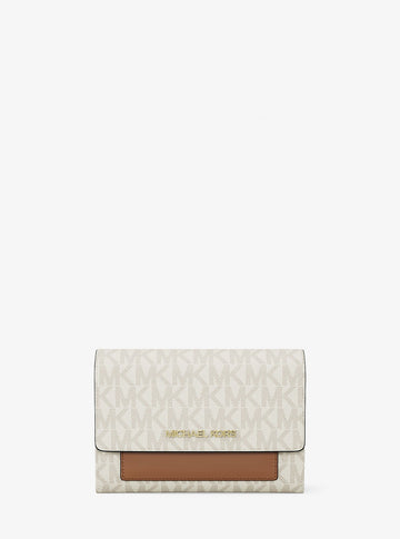 Jet Set Medium Signature Logo 2-in-1 Wallet Vanilla Vanilla