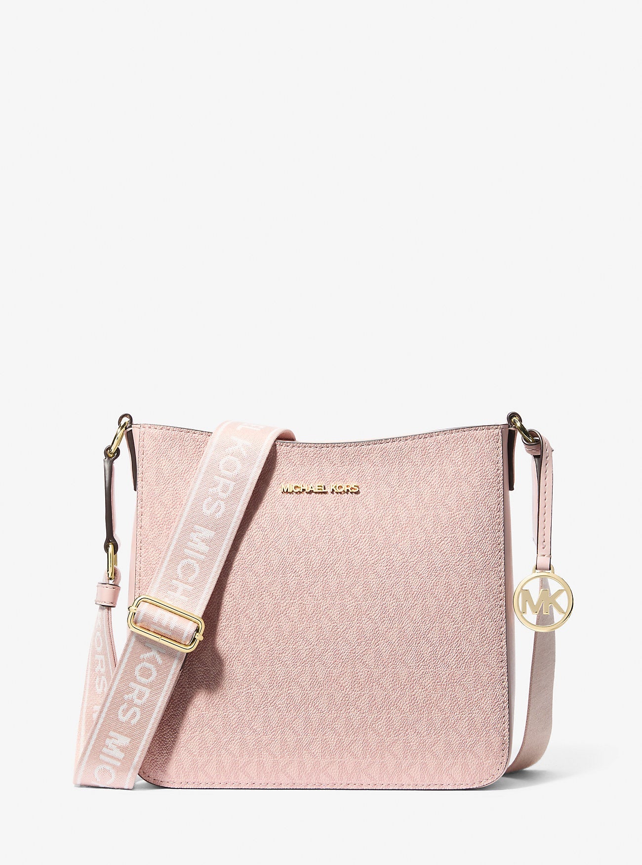 Jet Set Small Signature Logo Crossbody Bag Powder Blush Powder Blush