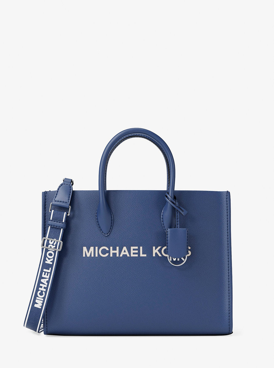 Mirella Medium Pebbled Leather Tote Bag Galaxy Blue Galaxy Blue