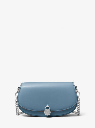 Mila Small Leather Convertible Crossbody Bag Cornflower Cornflower