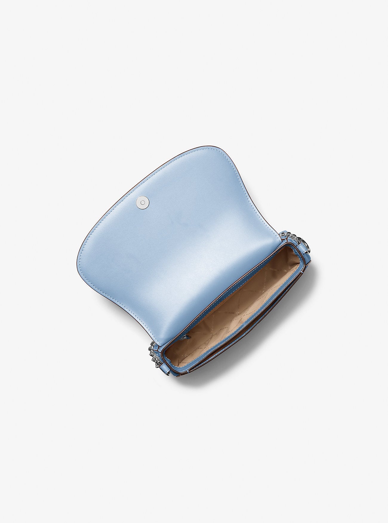 Mila Medium Leather Messenger Bag Light Sky Light Sky
