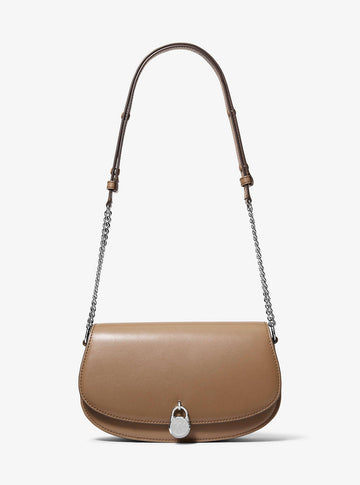 Mila Medium Leather Messenger Bag Driftwood Driftwood