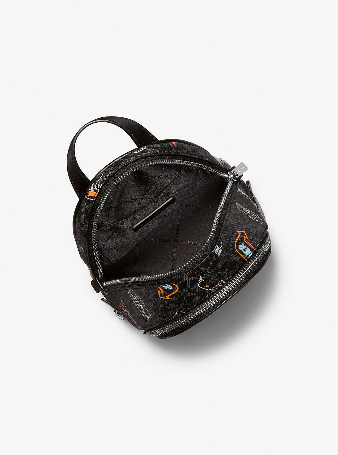 Rhea Extra-Small Printed Signature Logo Backpack Black Black