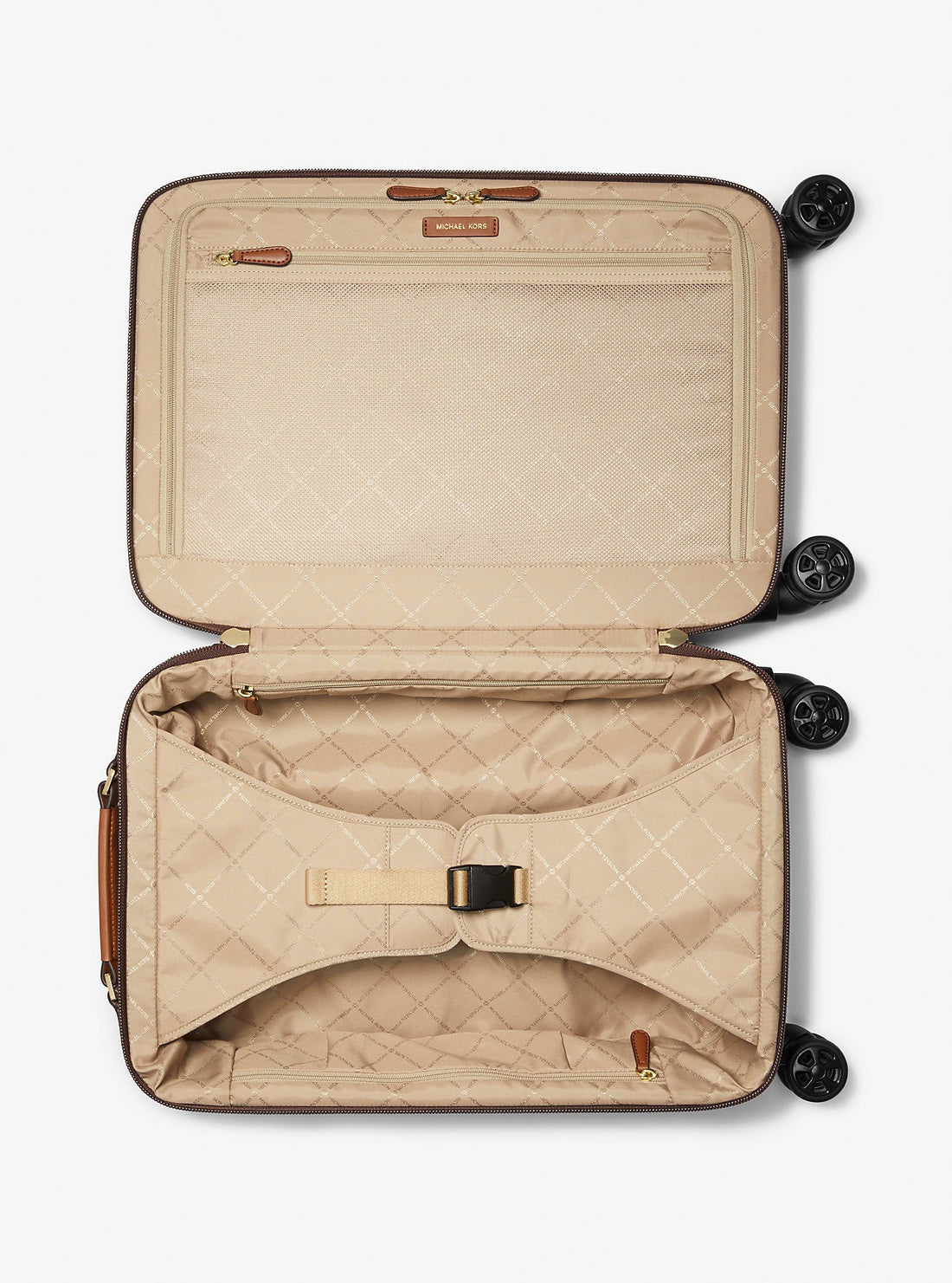 Small Signature Logo Suitcase Brown Brown