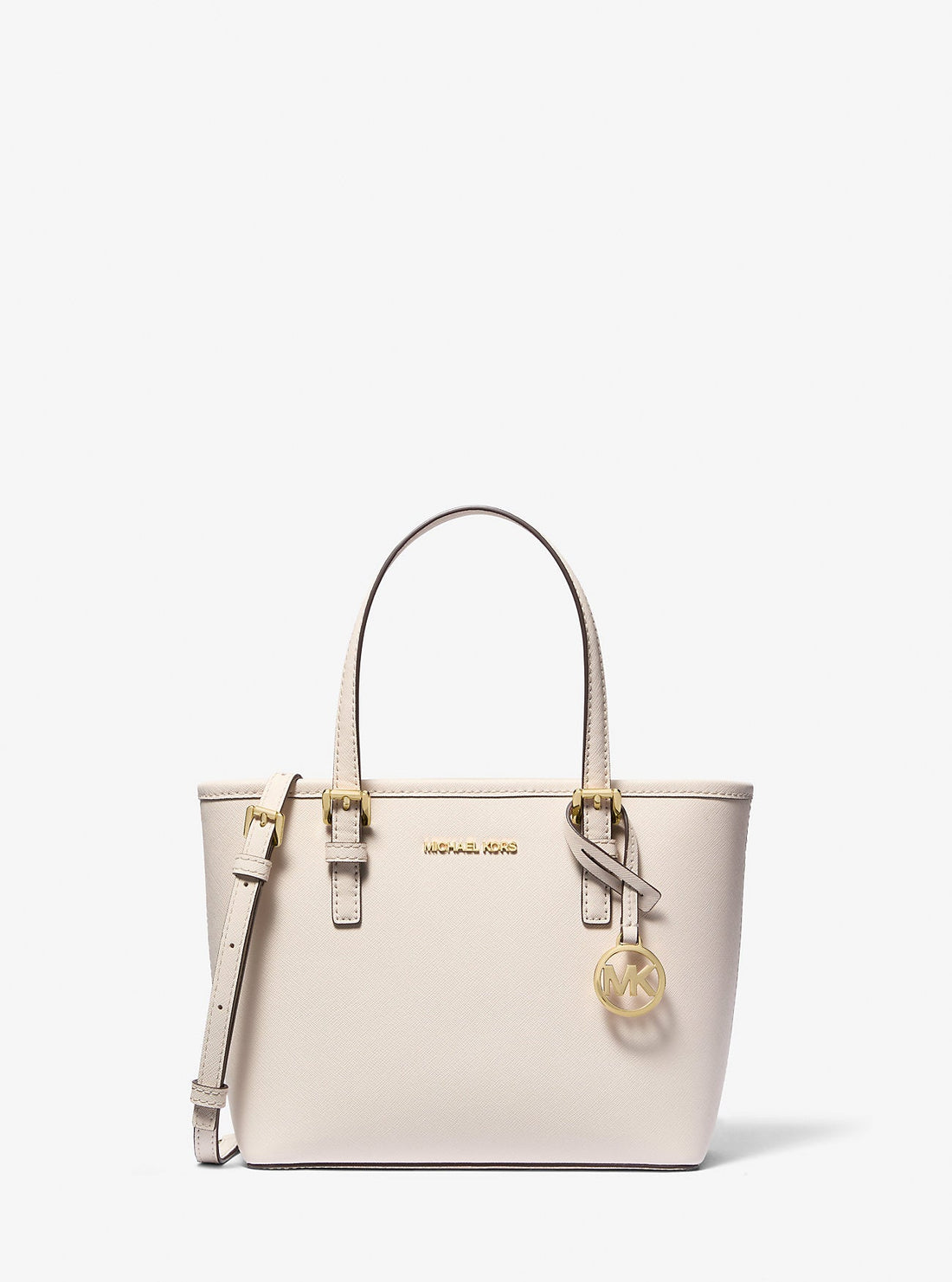Jet Set Travel Extra-Small Saffiano Leather Top-Zip Tote Bag Lt Cream Lt Cream