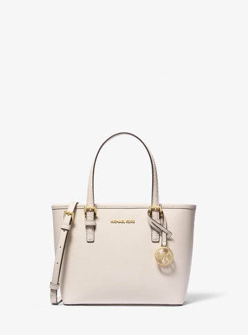 Jet Set Travel Extra-Small Saffiano Leather Top-Zip Tote Bag Lt Cream Lt Cream