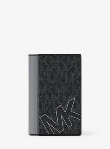 Cooper Signature Logo Folding Card Case Gunmetal Gunmetal