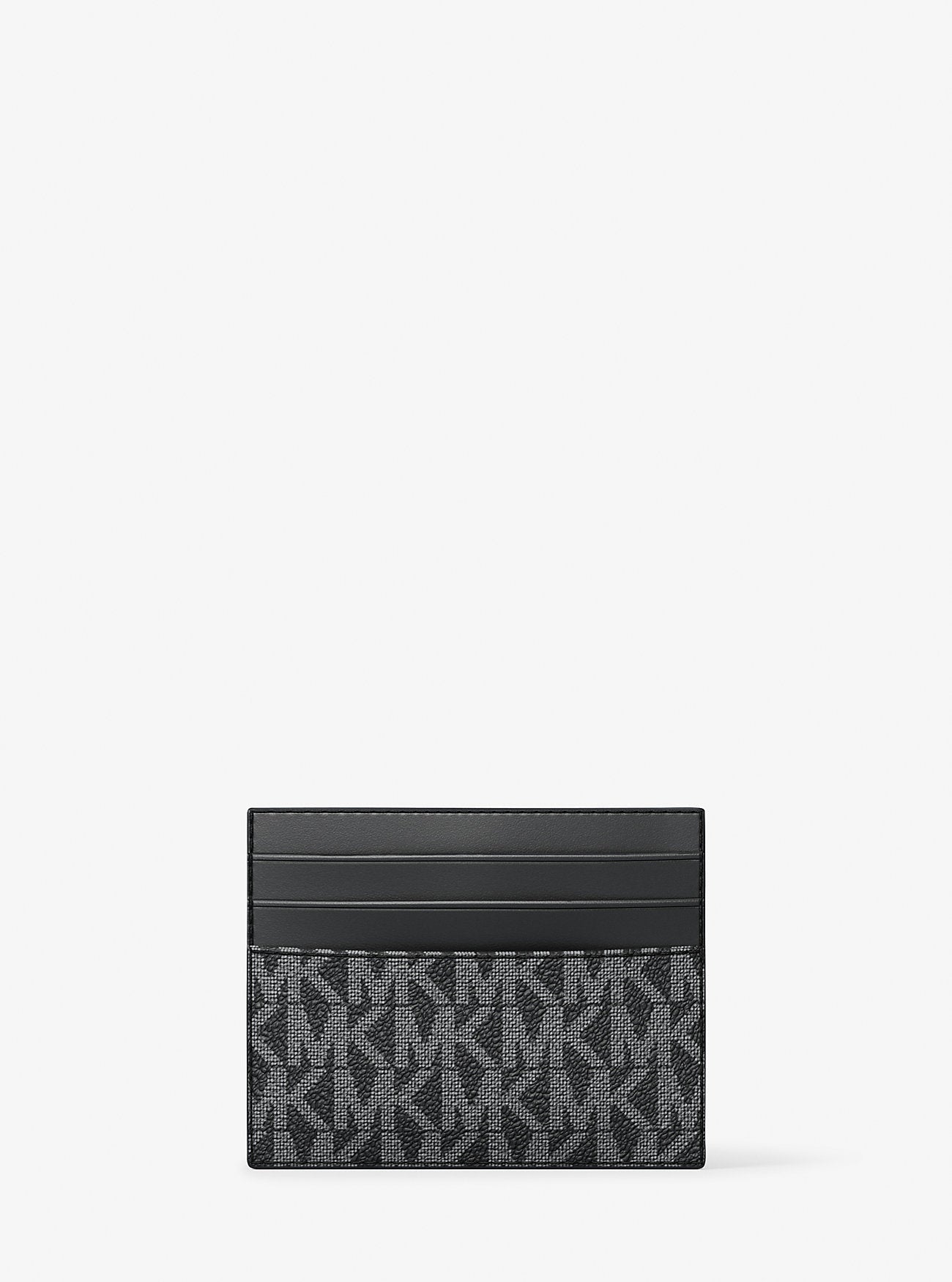 Cooper Striped Signature Logo Card Case Cherry Cherry