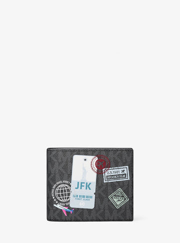 Cooper Embellished Signature Logo Billfold Wallet Black Black