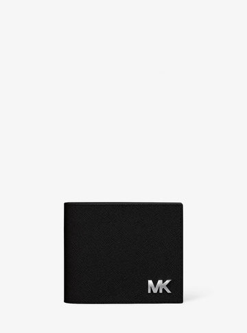 Cooper Saffiano Leather Billfold Wallet With Passcase Black Black