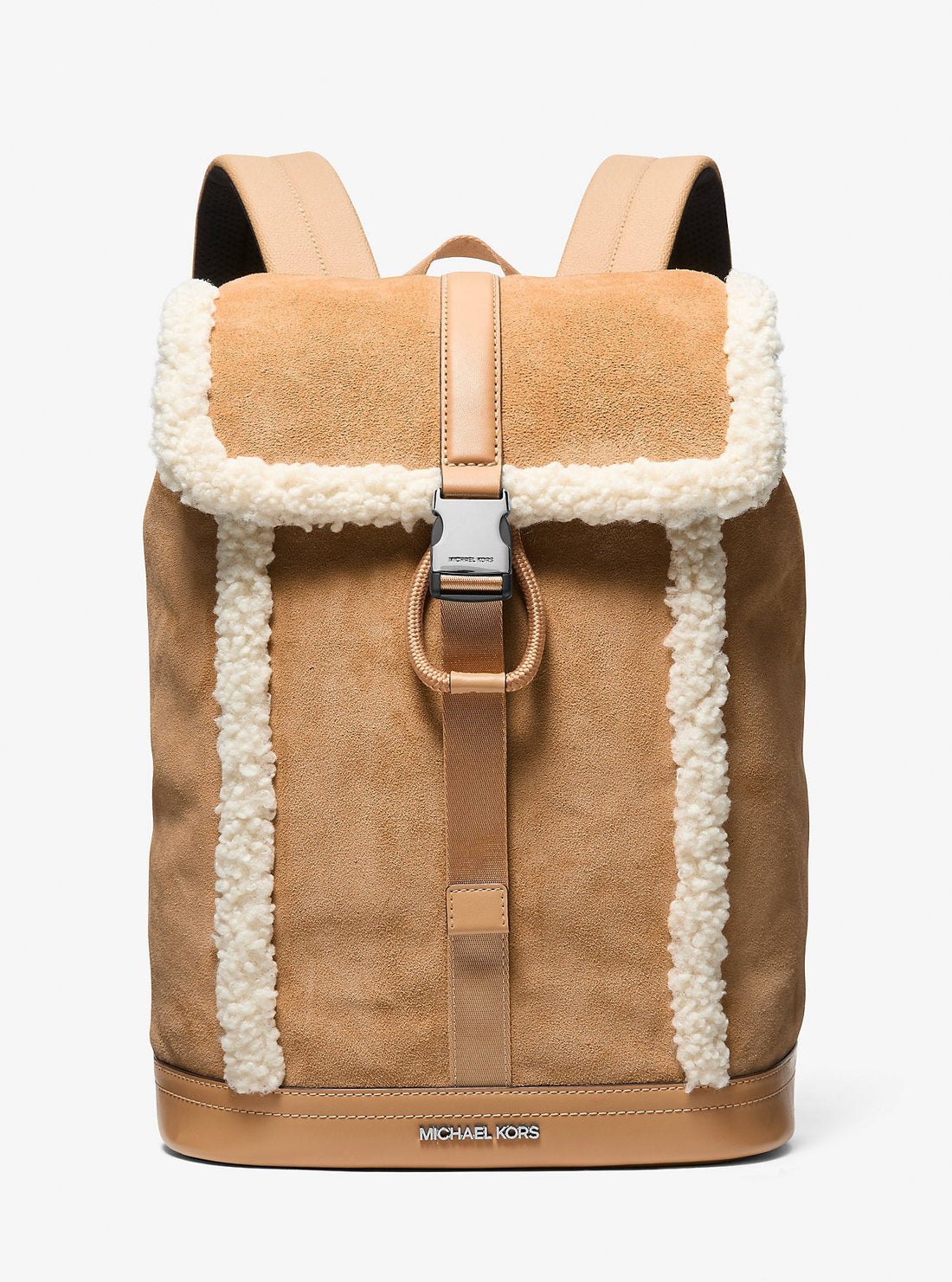 Cooper Suede and Sherpa Backpack Peanut Peanut