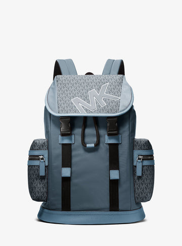 Cooper Signature Logo and Nylon Backpack Cornflower Cornflower