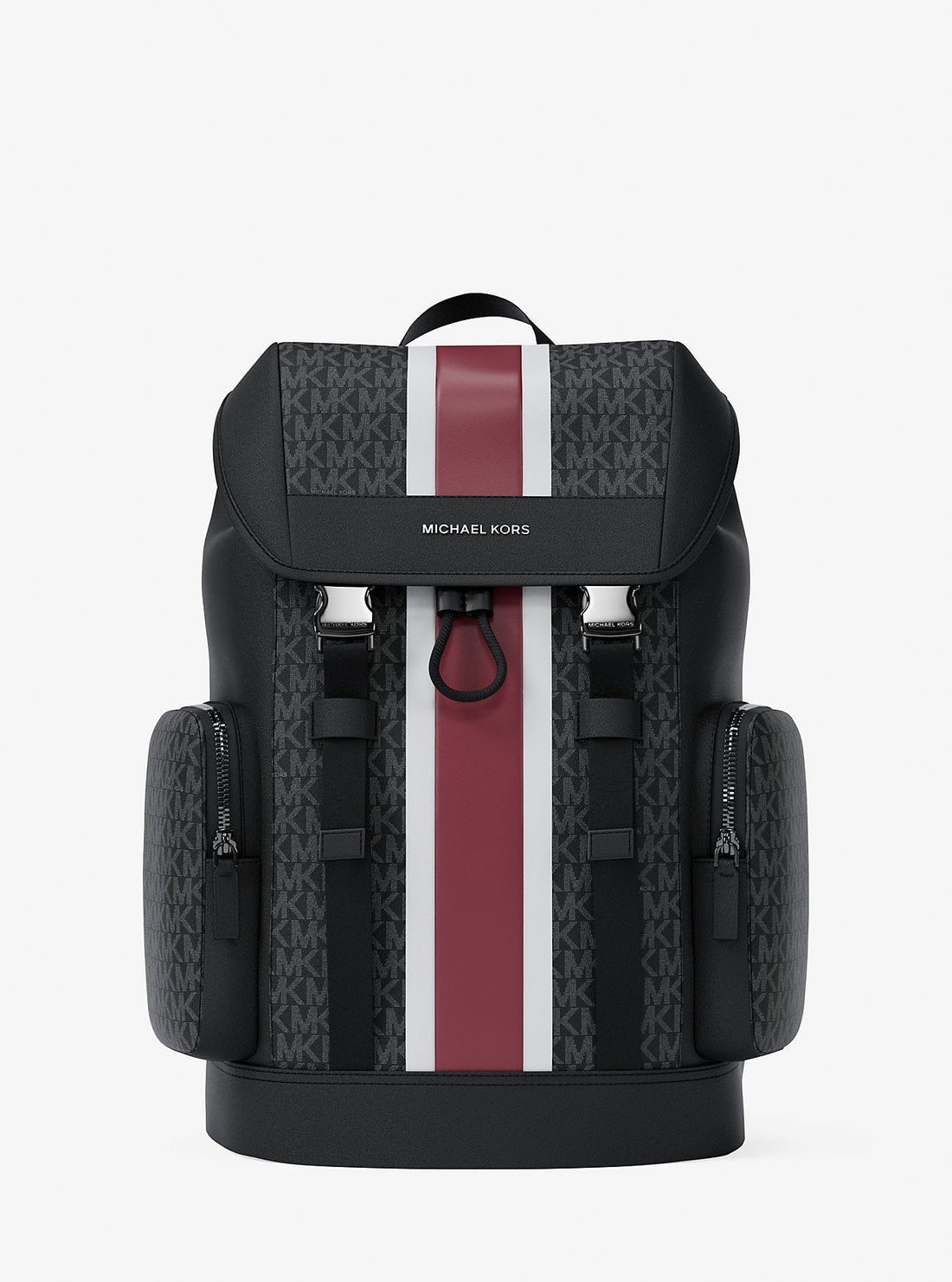 Cooper Medium Striped Signature Logo City Backpack Cherry Cherry