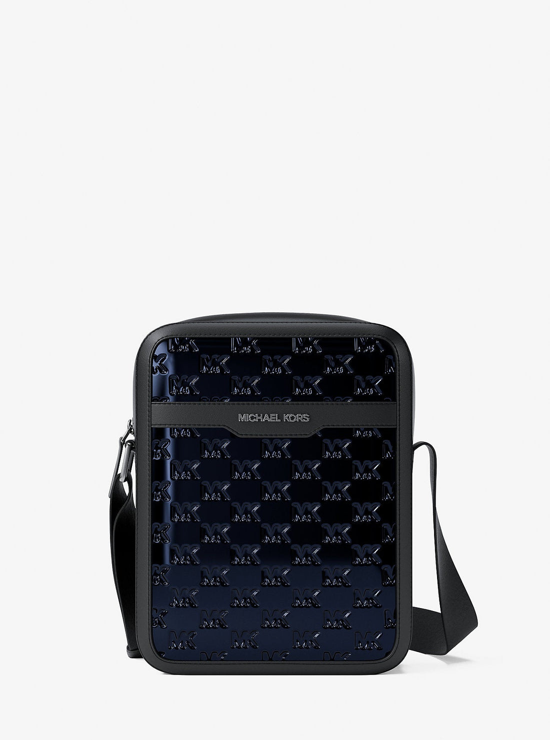 Cooper Metallic Logo Debossed Flight Bag Navy Navy