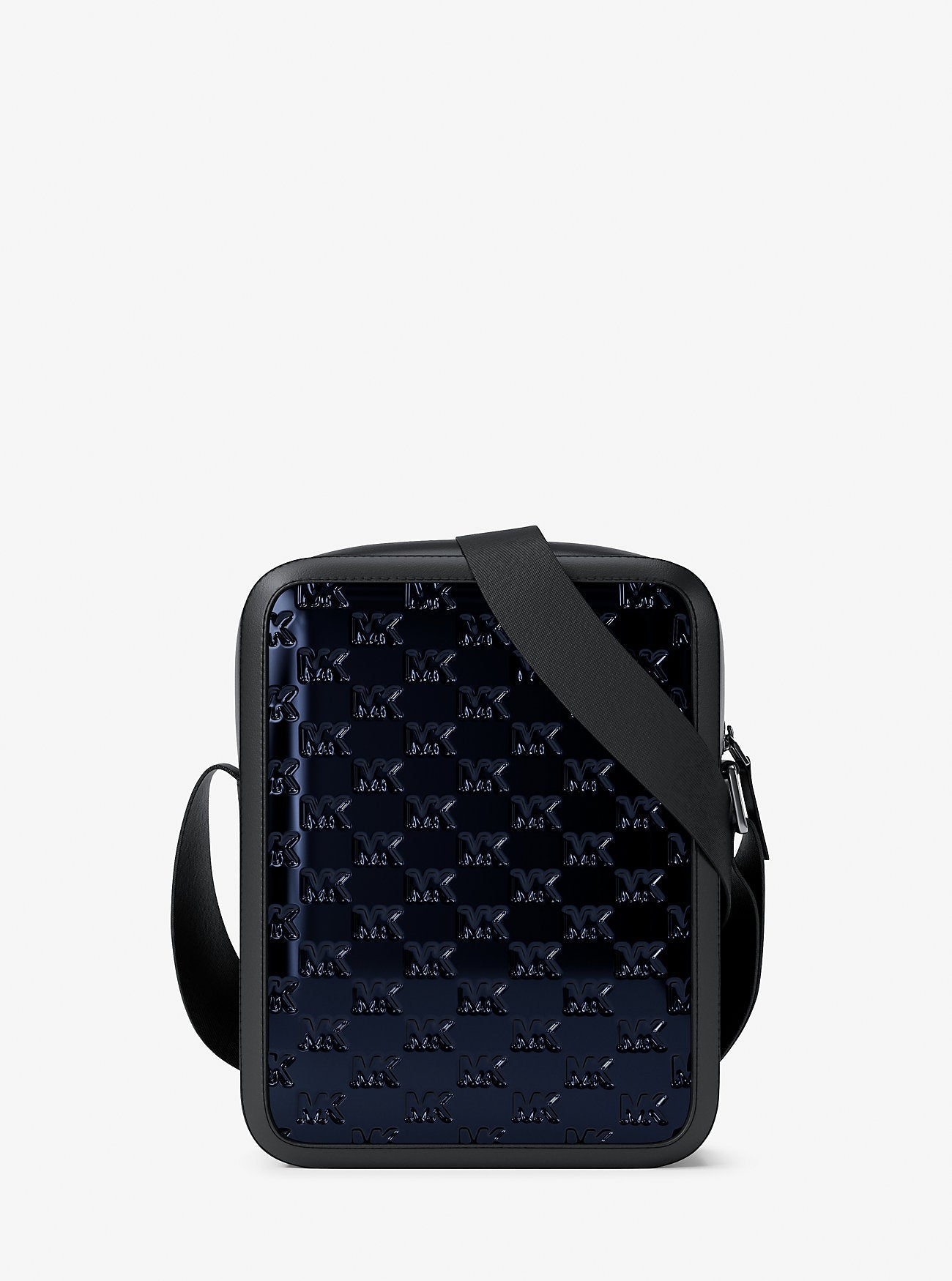 Cooper Metallic Logo Debossed Flight Bag Navy Navy