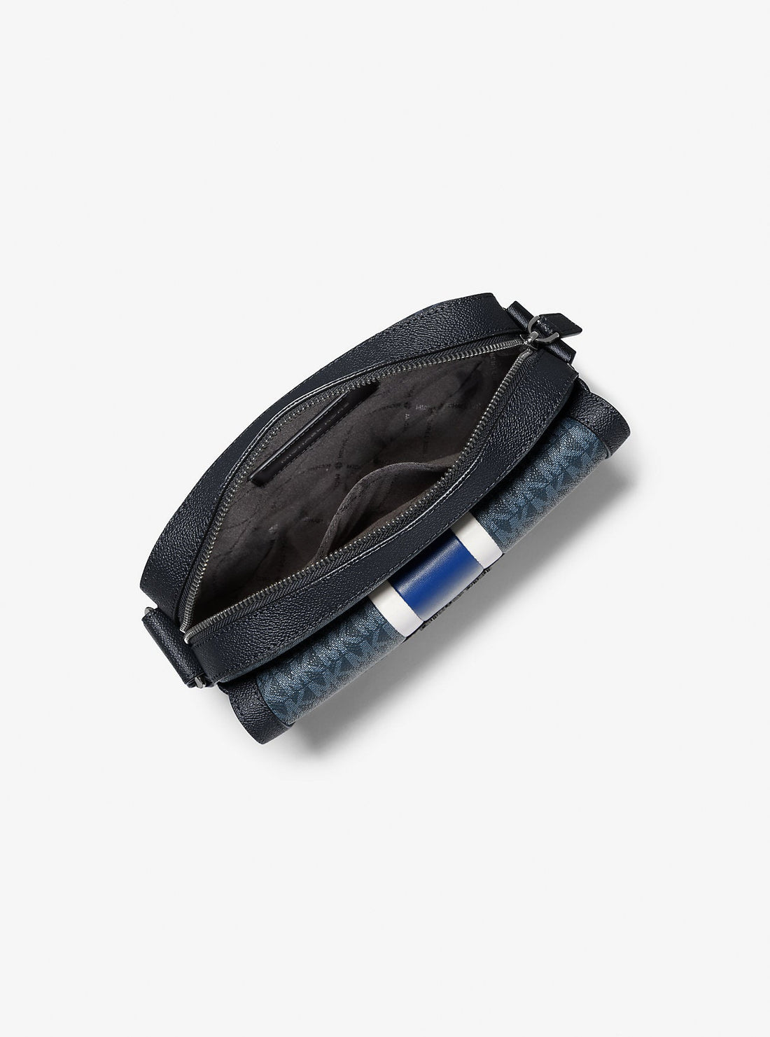 Cooper Medium Signature Logo Stripe Camera Crossbody Bag Sapphire Sapphire