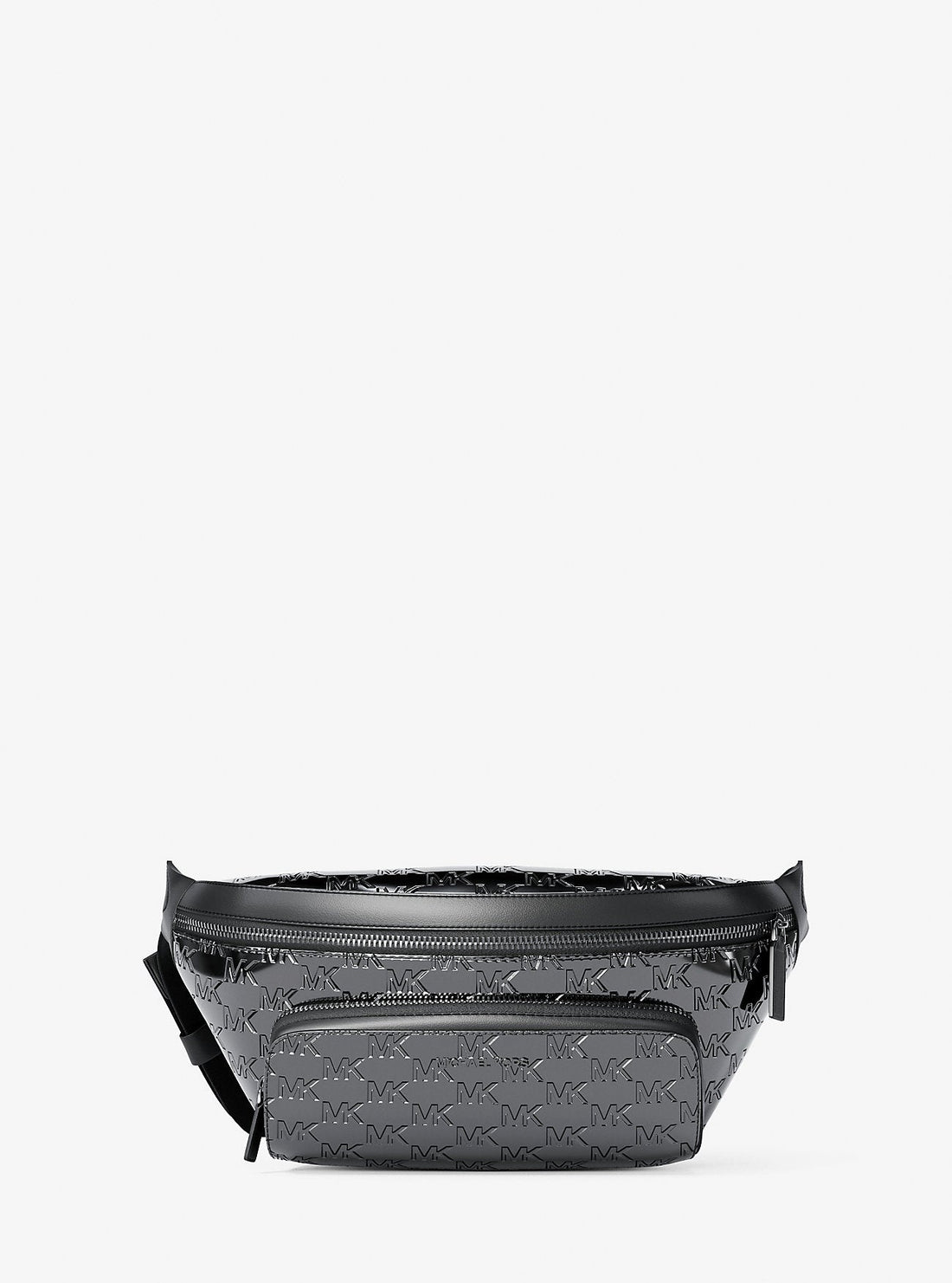 Cooper Medium Metallic Logo Debossed Utility Sling Pack Black Black