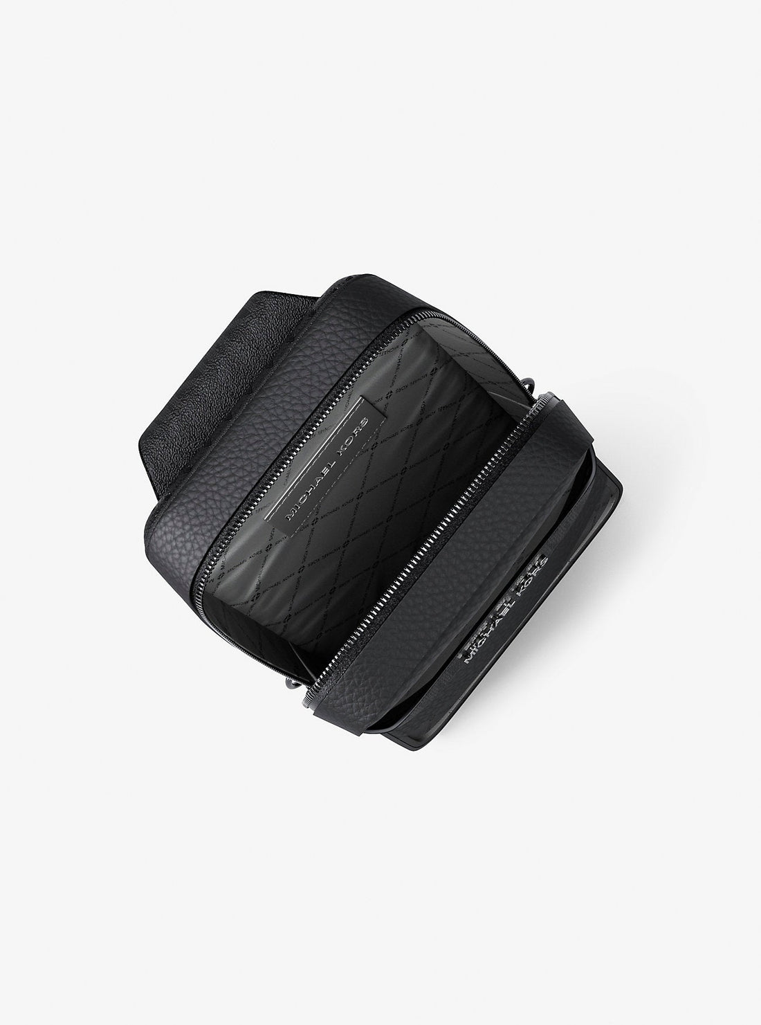 Cooper Pebbled Leather and Signature Logo Sling Pack with Pouch Black Black