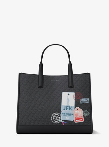 Cooper Medium Embellished Signature Logo Tote Bag Black Black