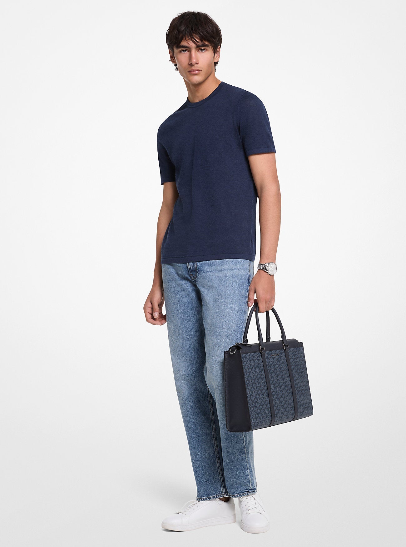 Cooper Signature Logo Briefcase Admrl-Plblue Admrl-Plblue