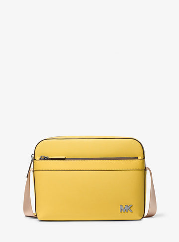 Cooper Saffiano Leather Utility Crossbody Bag Daisy Yellow Daisy Yellow