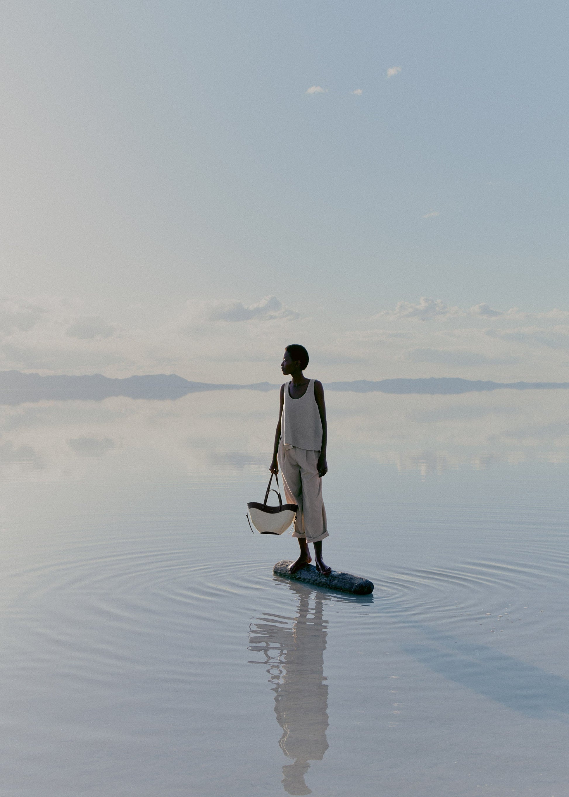 Polene Cyme Mini Black Canvas