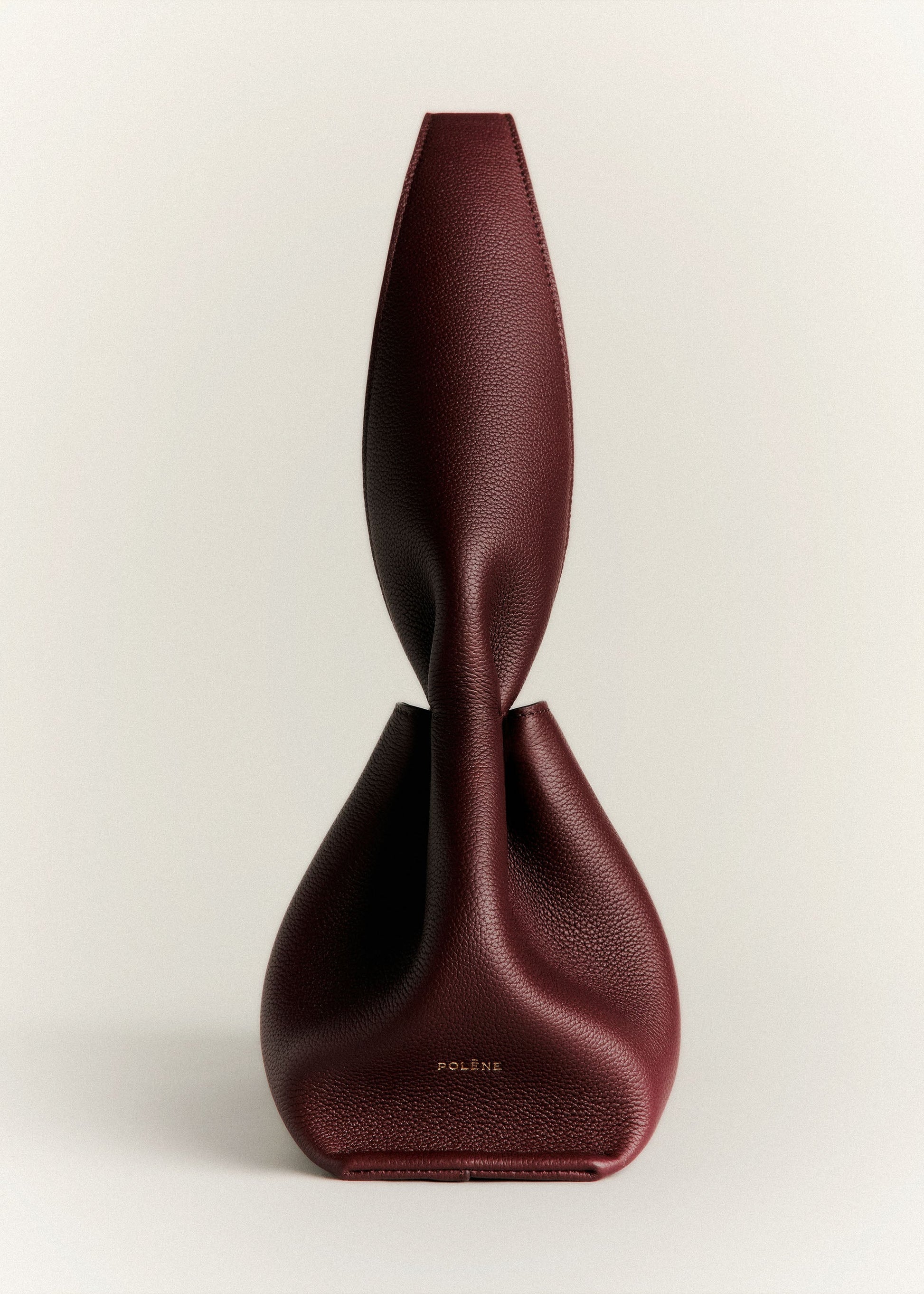 Polene Numero Neuf East West Textured Black Cherry