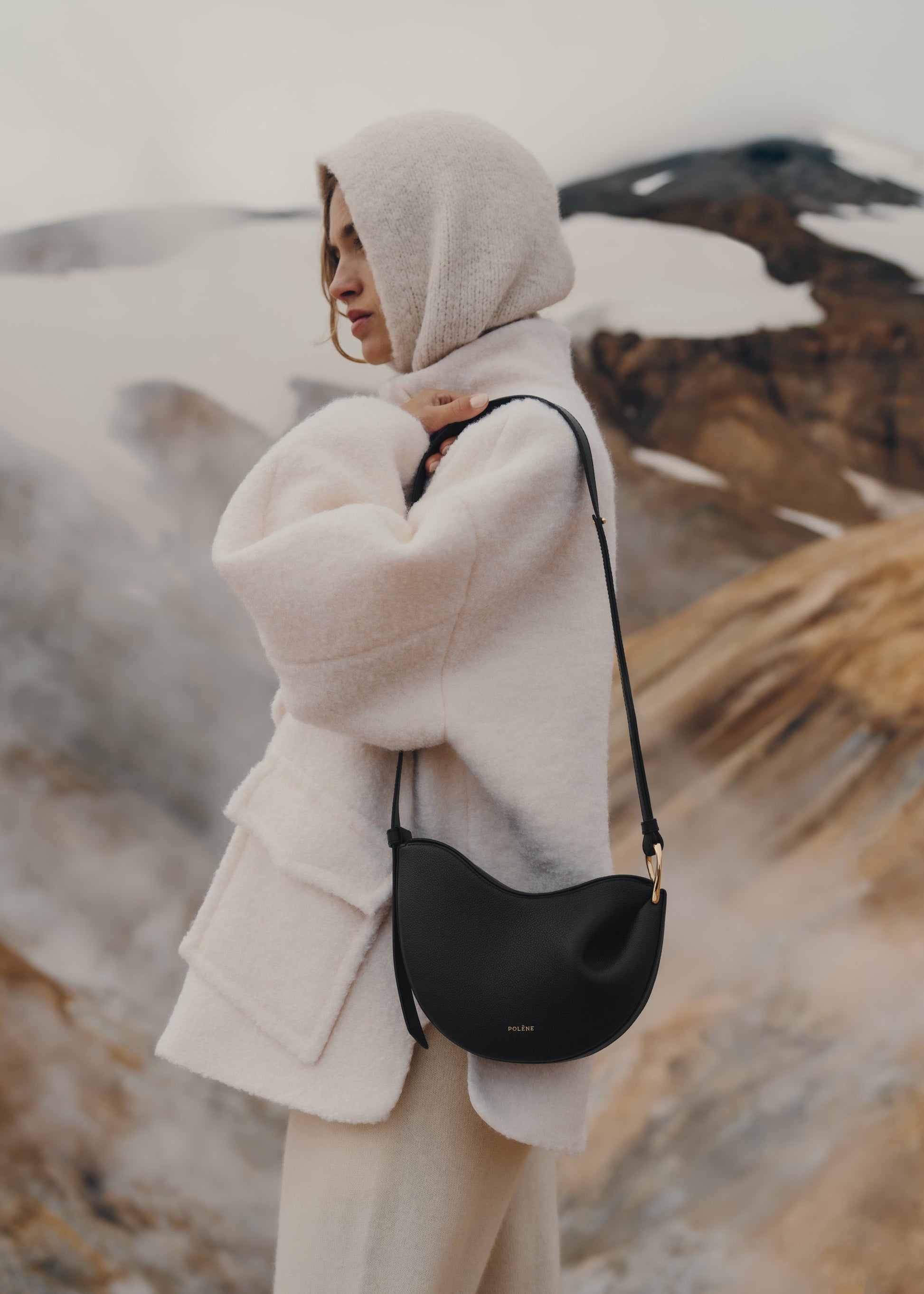 Polene Tonca Textured Black