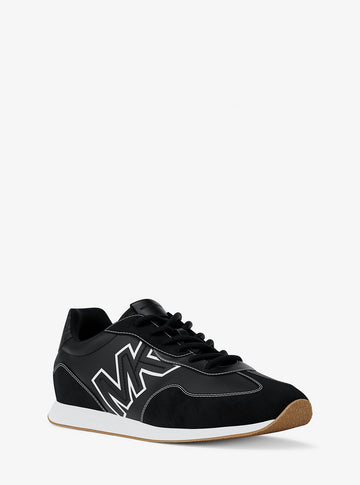 Essex Mixed-Media Trainer Black Black