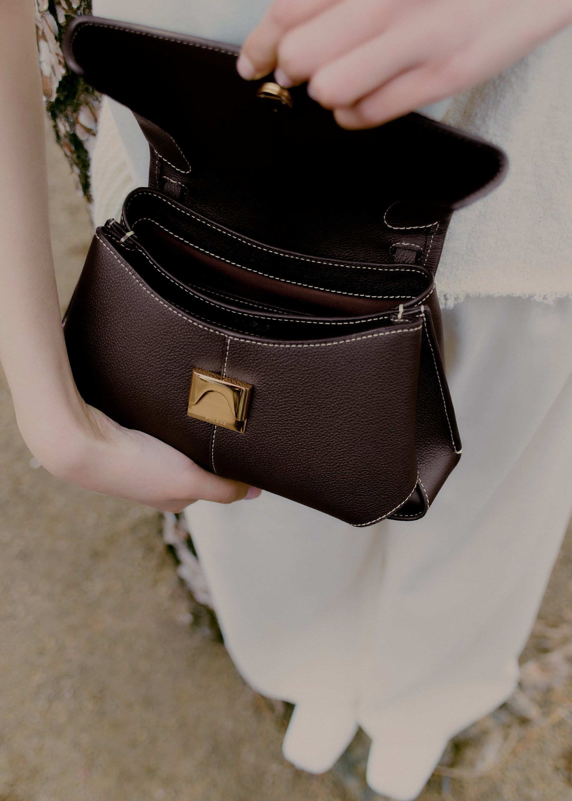 Polene Mokki Mini Textured Ebony