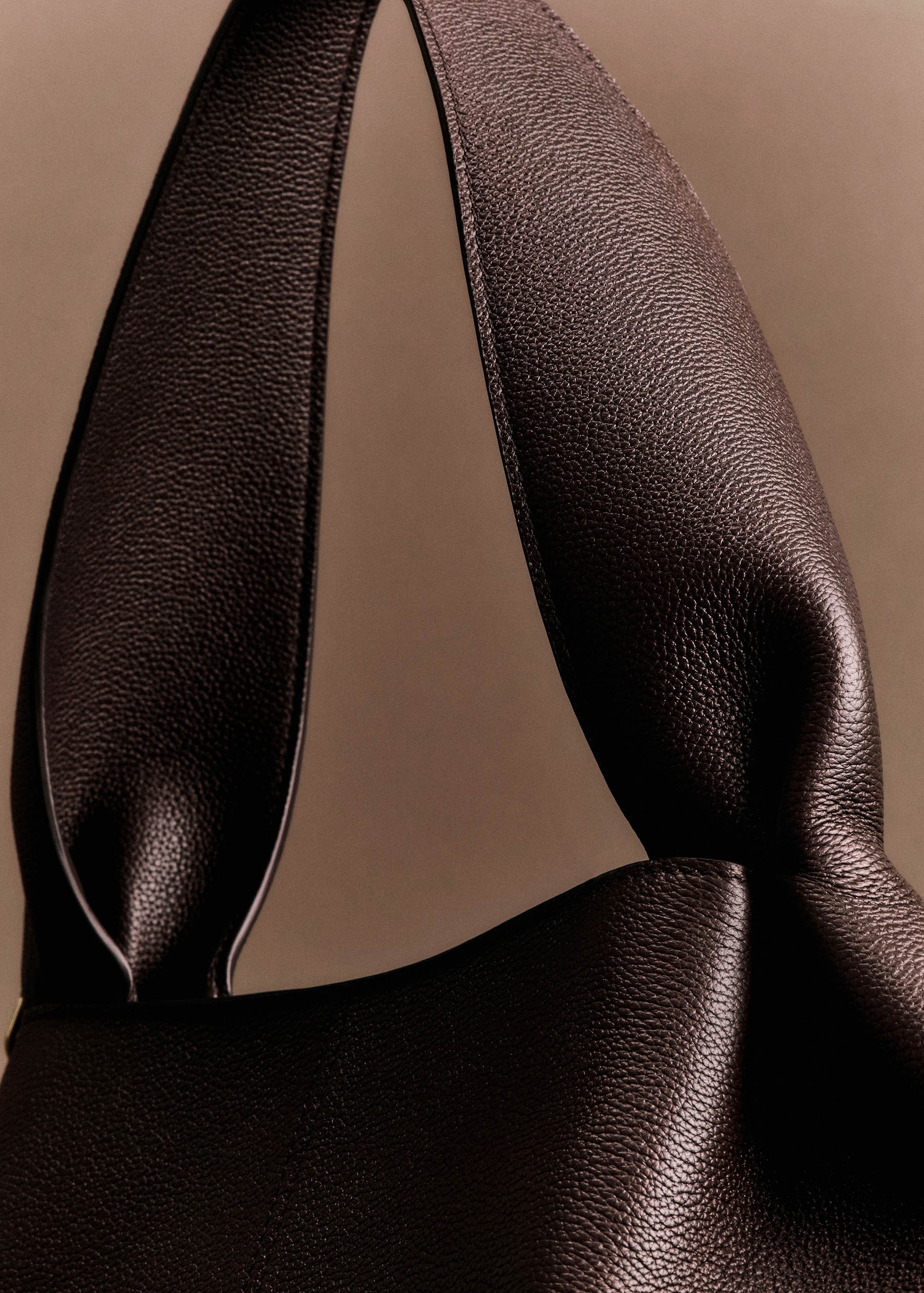 Polene Numero Neuf East West Textured Ebony