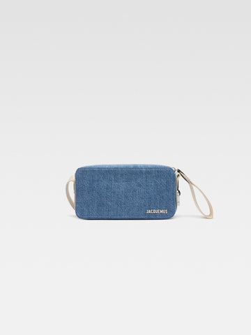 Jacquemus The Horizontal Cuerda Denim Cross-Body Bag Blue